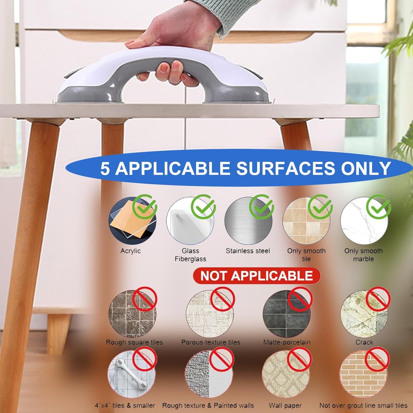 Suction Cup Bathroom Handle