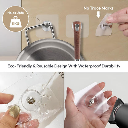 Photo Frame Hooks for Wall Without Drilling, 10 Pack