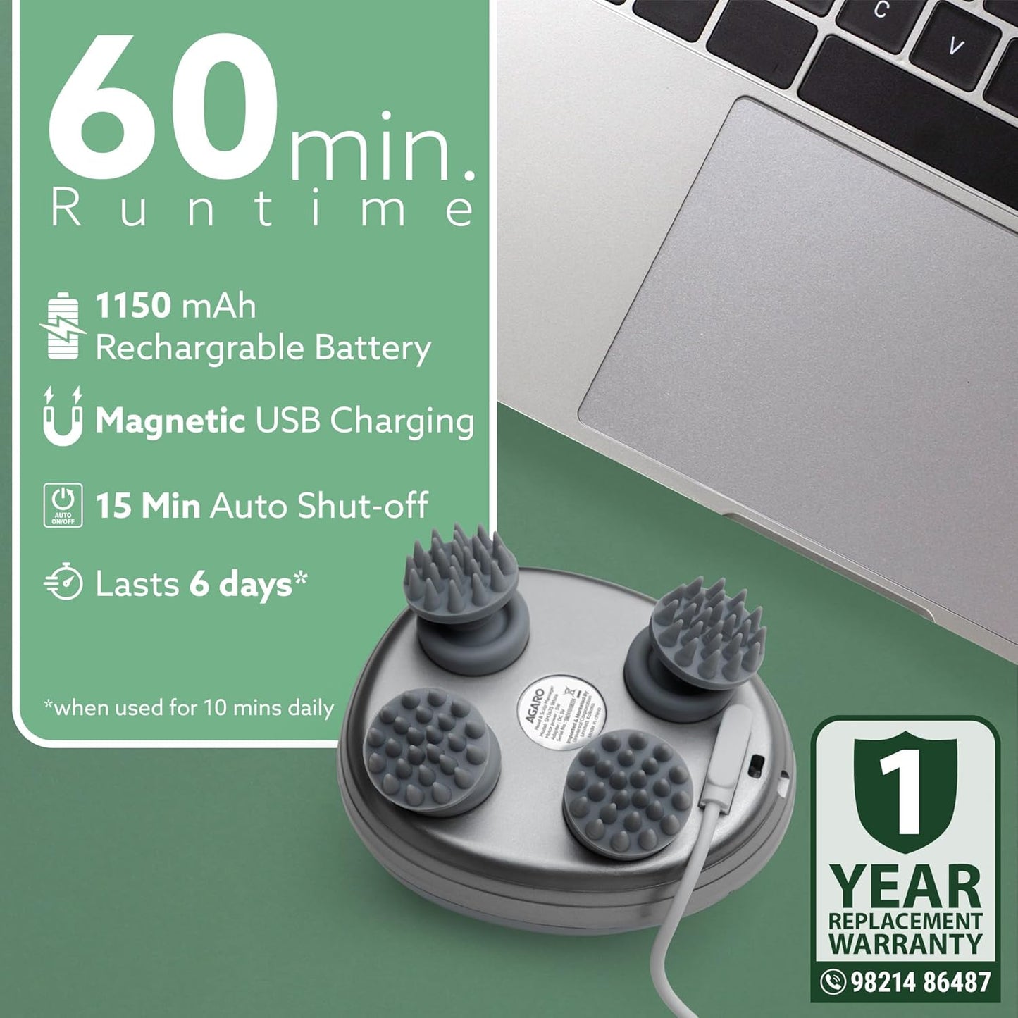 AGARO Scalp Massager, Stress Relief & Relaxation