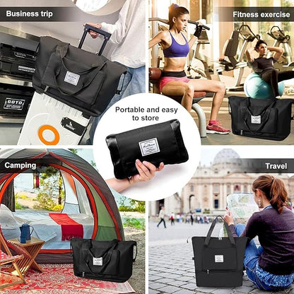 nylon 22 Cms Duffle Bag(Foldable Travel Duffle_Pink)