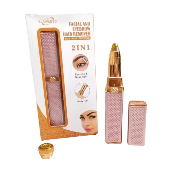 2IN1 FACIAL AND EYEBROW HAIR SHAVER. ROSE GOLD