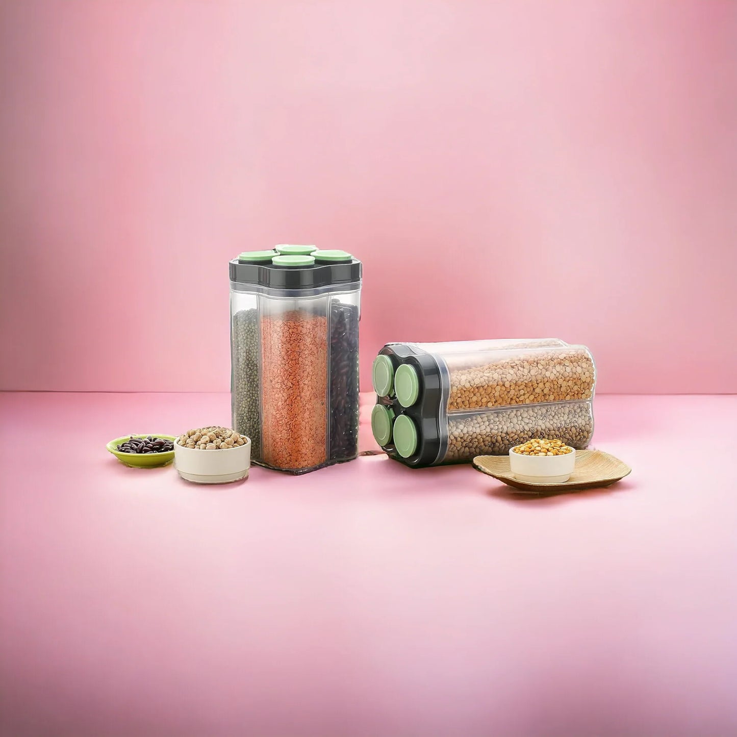 Airtight Transparent 4 Section Container 2500ml