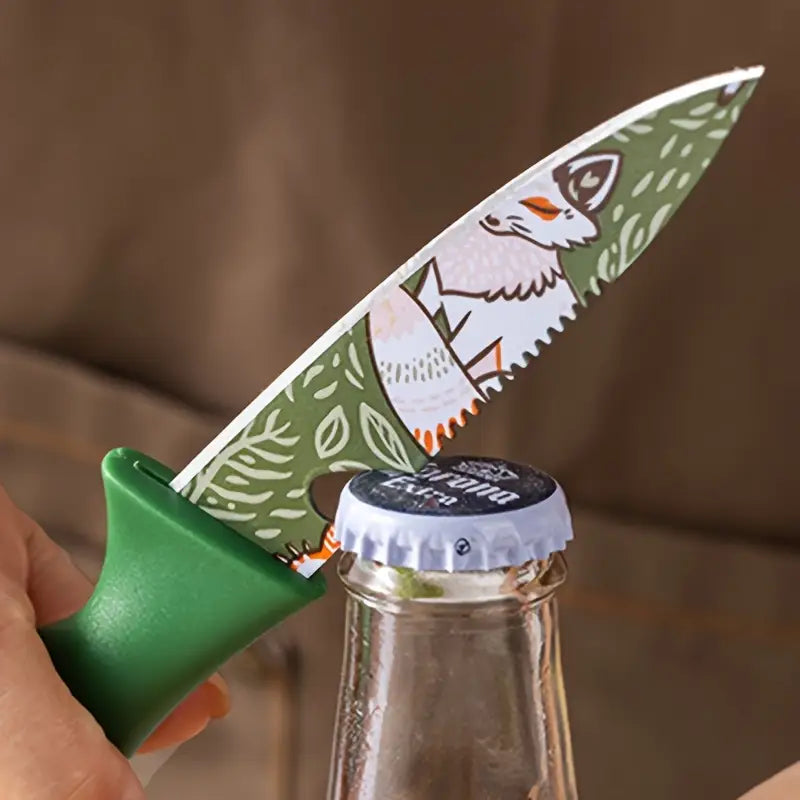 3 Pieces Stainless Steel Colour Printed Knife