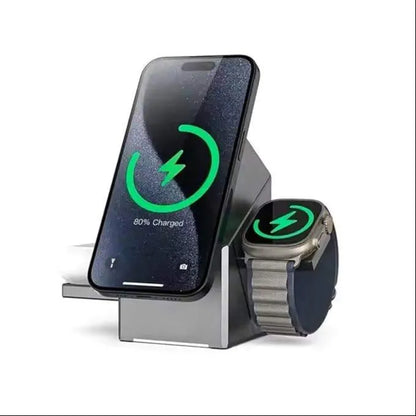 Folding Magnetic 15W Charger for Mobile Phones, Smartwatches & Earbuds