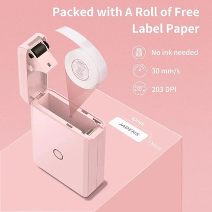 Label Maker Machine With Tape, Portable Bluetooth
