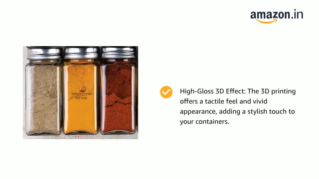 60 PCs Kitchen Container Sticker Waterproof